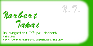 norbert tapai business card